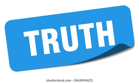 truth sticker. truth rectangular label isolated on white background