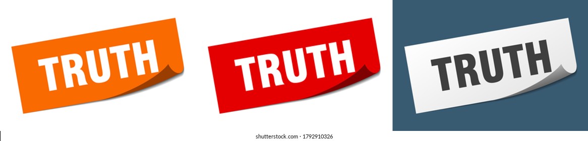 truth sticker set. truth paper peeler sign