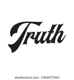 truth text on white background.