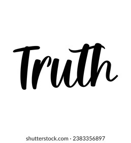 truth text on white background.