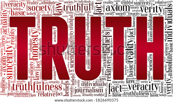 Truth Vector Illustration Word Cloud Isolated Stock Vector (Royalty