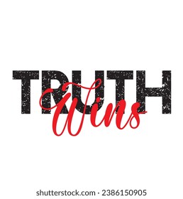truth wins text on white background.