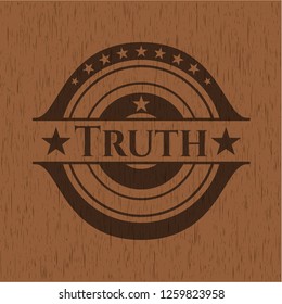 Truth wood emblem. Retro