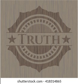 Truth wooden emblem