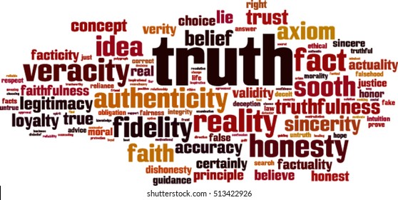 Truth word cloud concept. Vector illustration