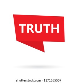 truth word on a sticker- vector illustration