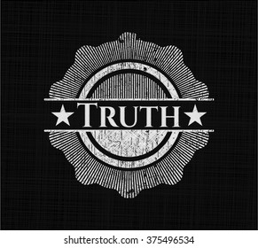 Truth written with chalkboard texture