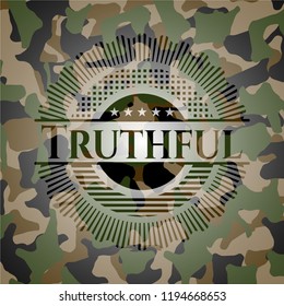 Truthful camouflaged emblem