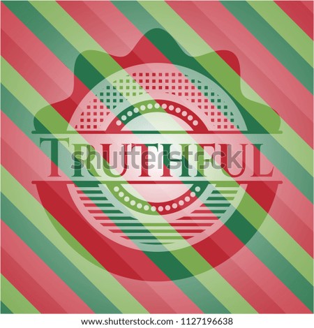 Truthful christmas emblem.