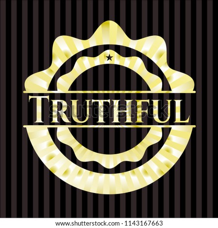 Truthful gold emblem