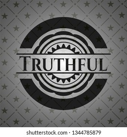 Truthful realistic black emblem