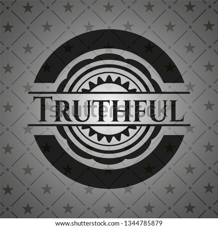 Truthful realistic black emblem