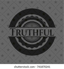 Truthful realistic dark emblem