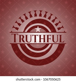 Truthful red emblem