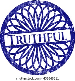 Truthful rubber grunge stamp