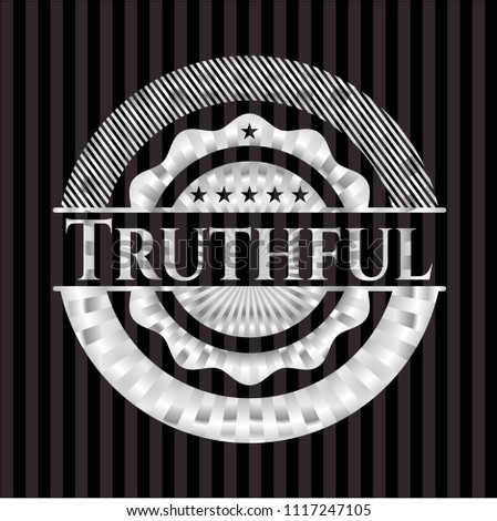 Truthful silvery emblem