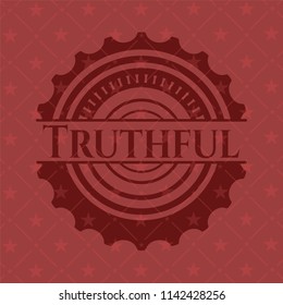 Truthful vintage red emblem