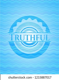 Truthful water wave representation badge.