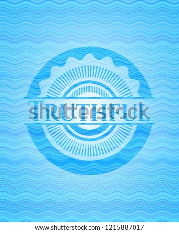 Truthful water wave representation badge.