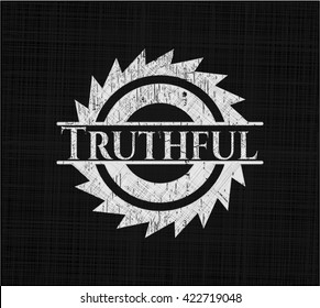 Truthful written with chalkboard texture