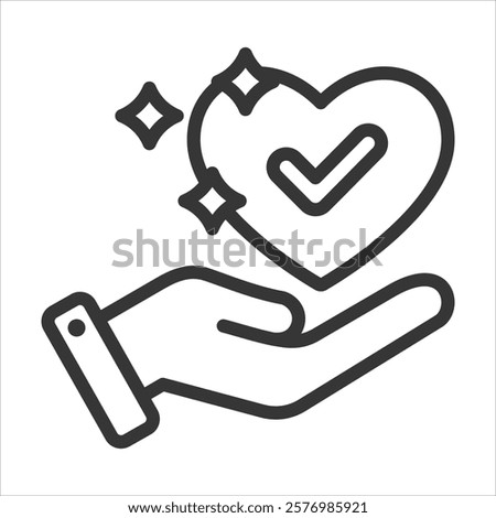 Truthfulness Outline Icon Vector Illustration