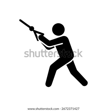 TRX Row Exercise Icon Isolated On White Background