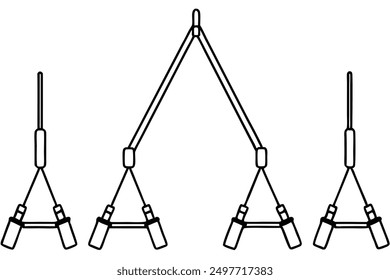 TRX Suspension Trainer line art minimalist workout graphic