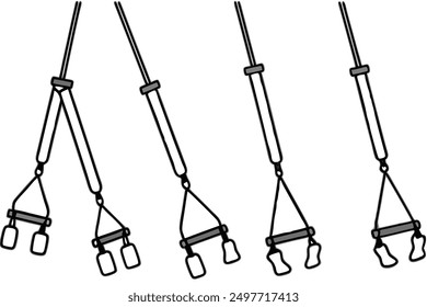 TRX Suspension Trainer line art workout design simple