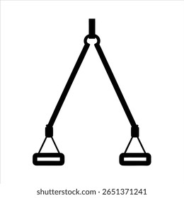 Ilustración de Arte vectorial de silueta de entrenador de suspensión TRX