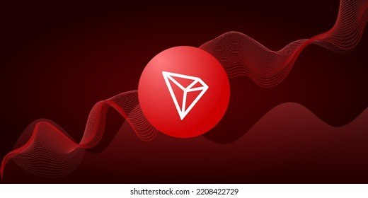 TRX Tron blockchain abstract background digital cryptocurrency