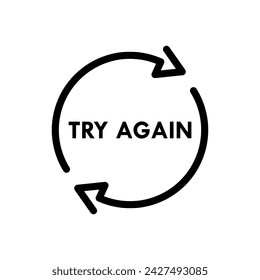 Try again design logo template illustration