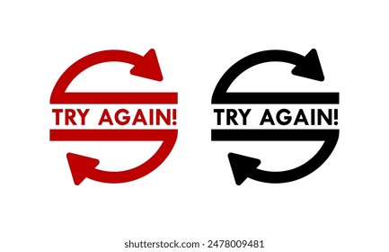 Try again design logo template illustration