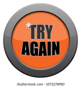 A try again icon isolated on a white background