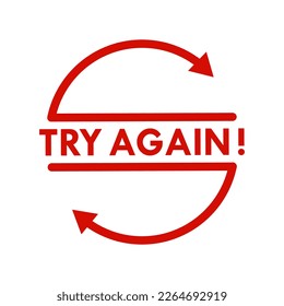 Try again logo template illustration. suitable for you