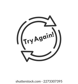 Try again logo template illustration