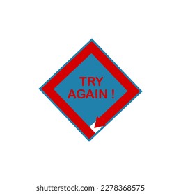 Try again logo template illustration