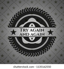 Try again and again realistic dark emblem
