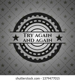 Try again and again realistic dark emblem