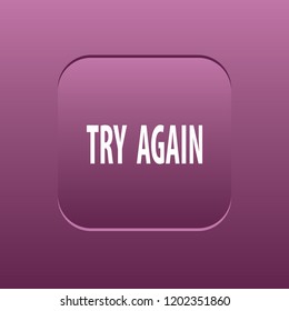 Try again vector button, web design element