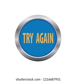 Try again vector button, web design element