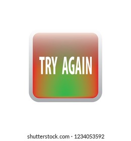 Try again vector button, web design element
