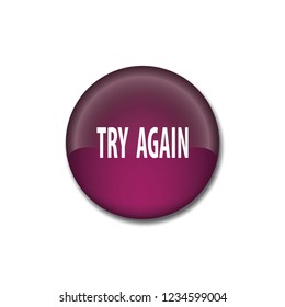 Try again vector button, web design element