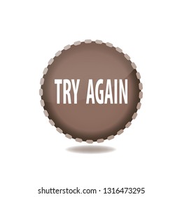 Try again vector button, web design element