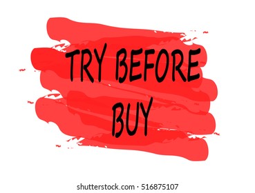 try before buy vector card