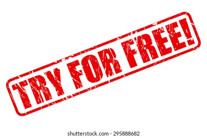 Try for free red stamp text on white