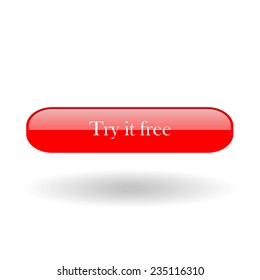 Try it free red vector button for a site