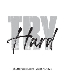 try hard text on white background.