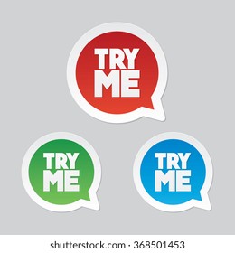 Try Me Speech Bubble