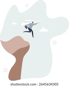 Tente uma nova ideia inicie novos negócios, risco de start-ups, empreendedor ou criatividade, fracasso, inovação e coragem para ganhar conceito de negócios. vida de caráter .