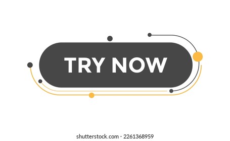 Try now button web banner templates. Vector Illustration
